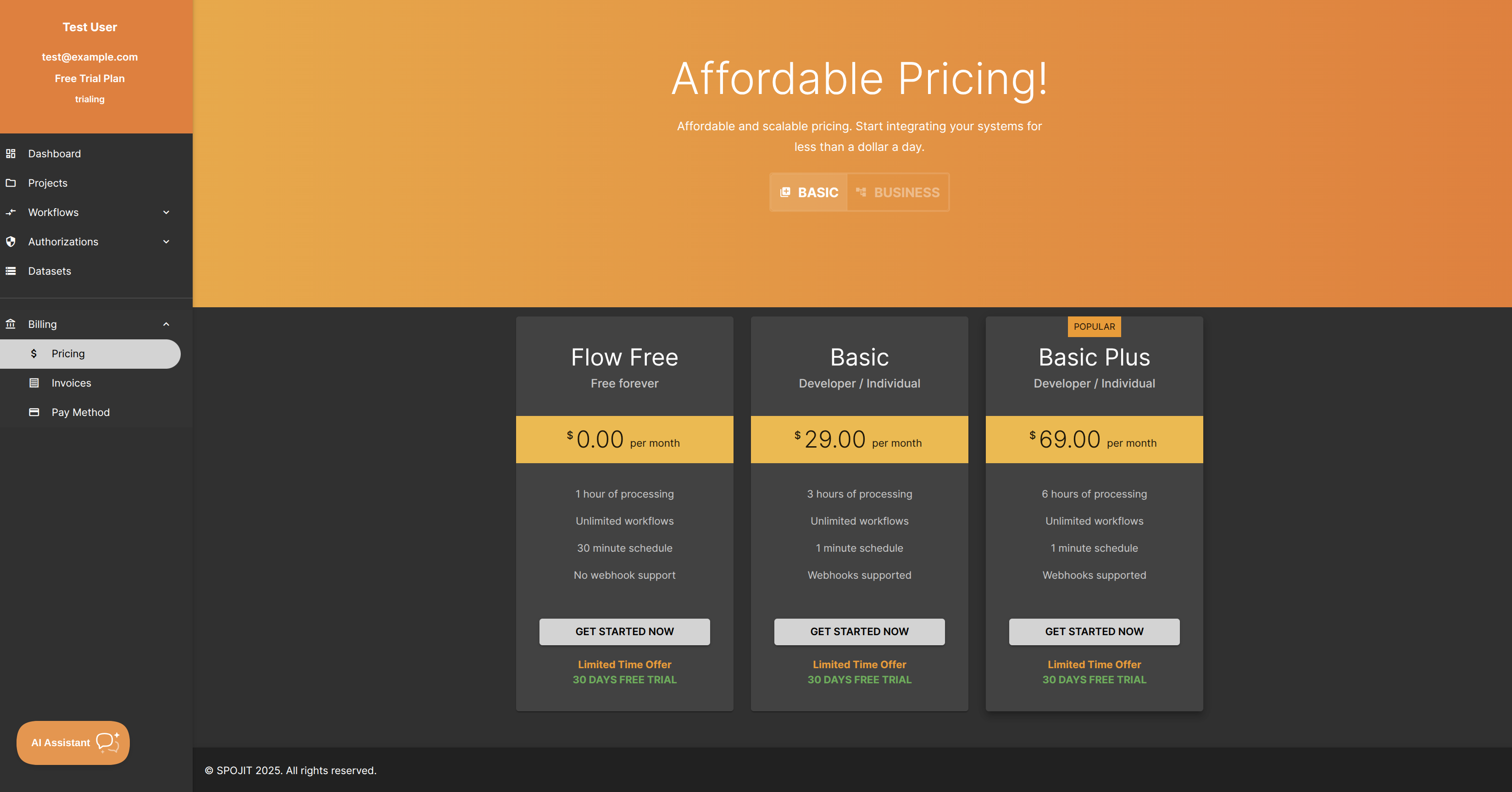 Access Pricing Page