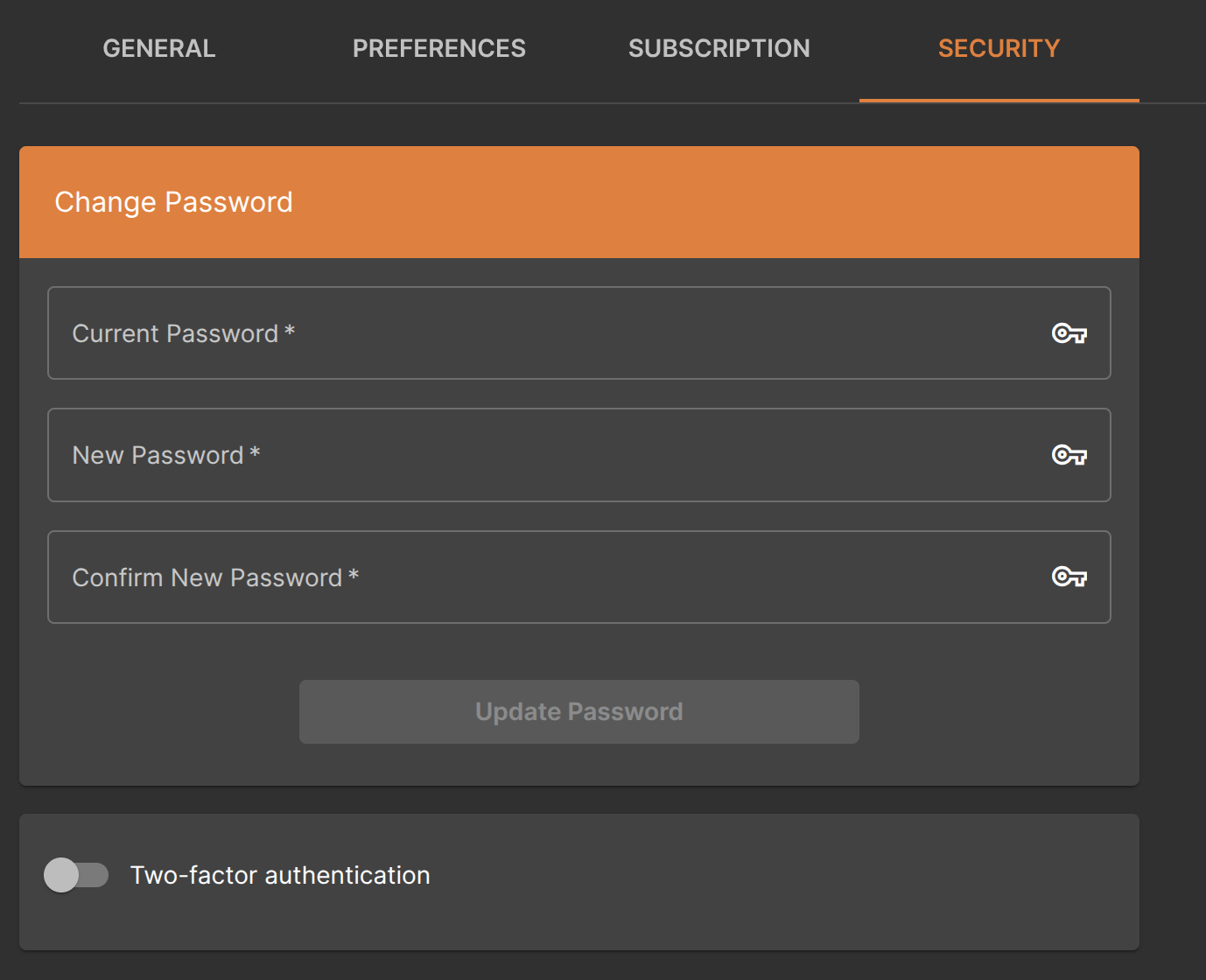 Change Password