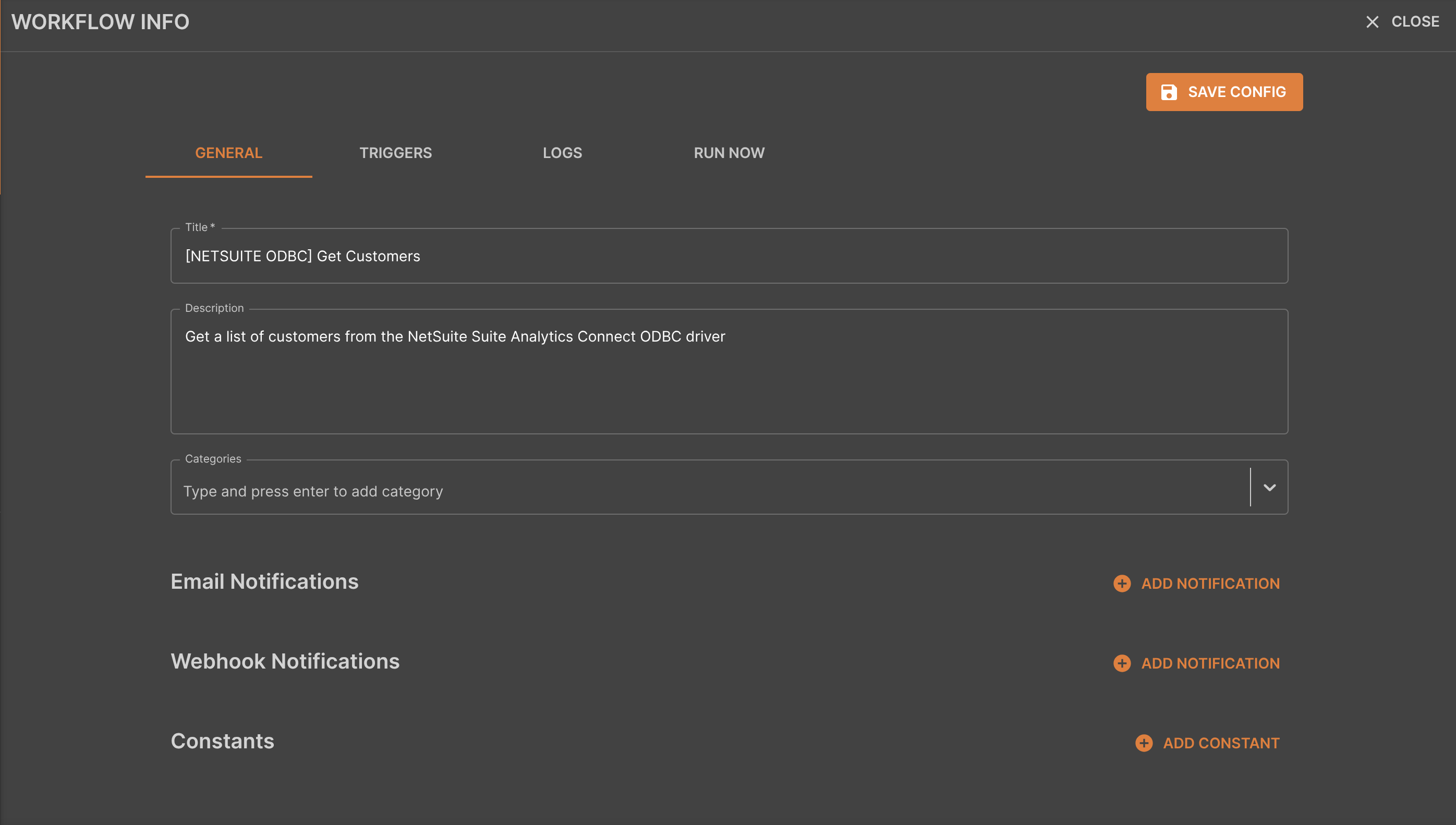 Edit Workflow - Basic Info