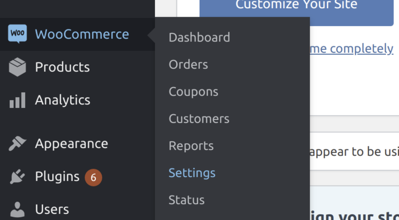 WooCommerce Settings WooCommerce Settings