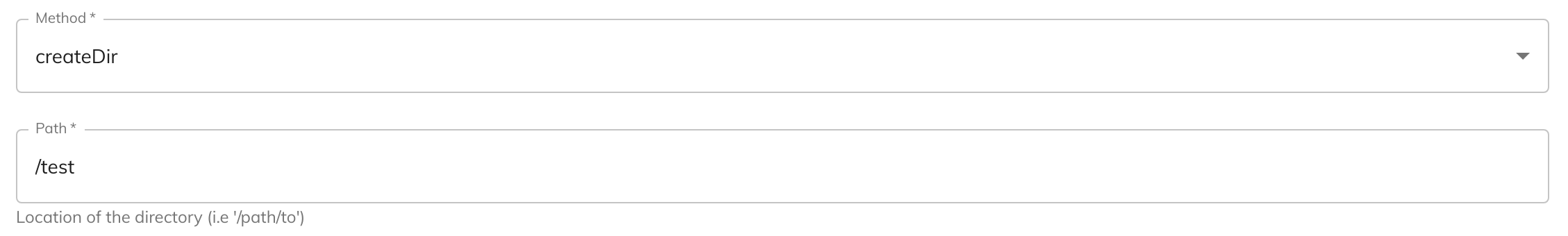 Create Directory Configuration