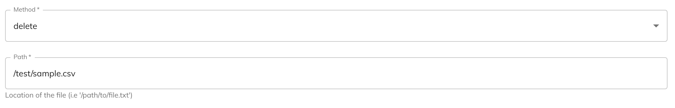 Delete Configuration