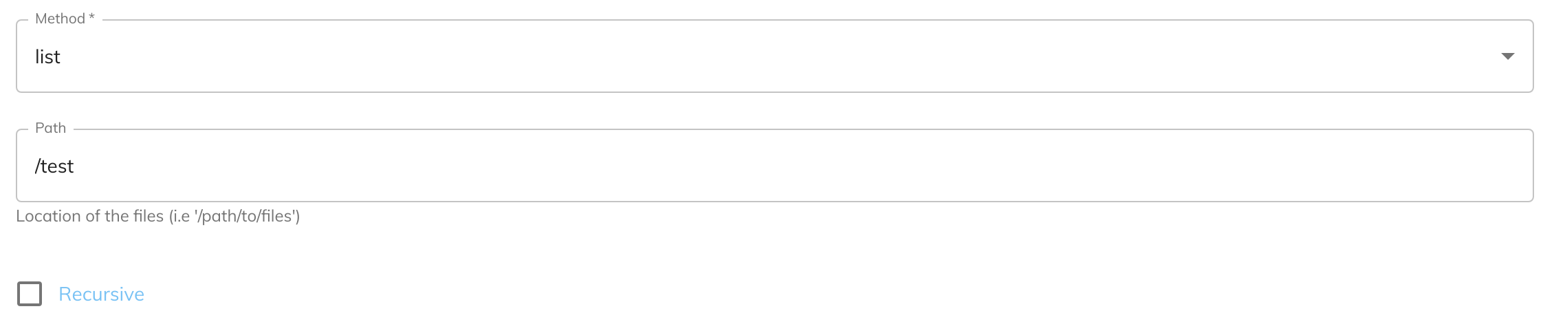 List Configuration