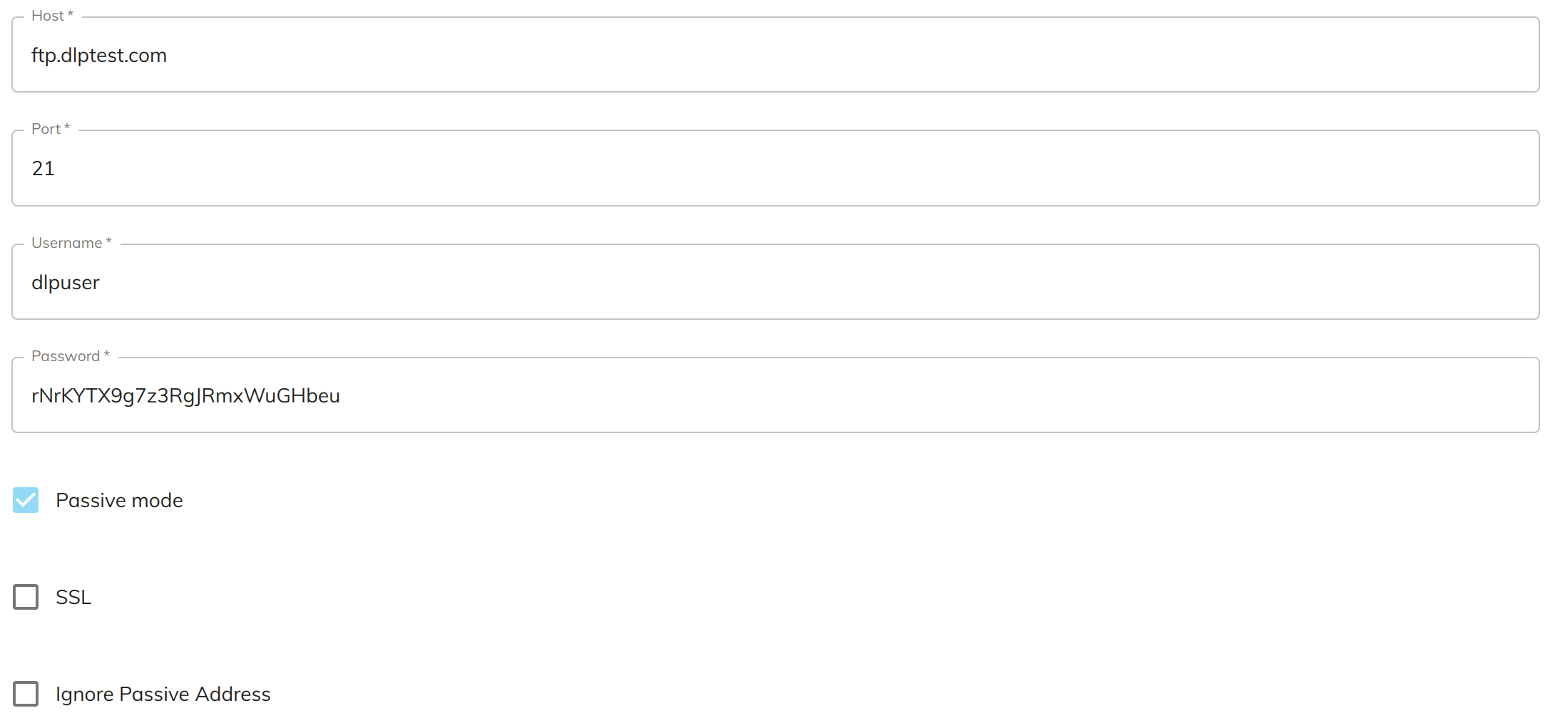 FTP Authorization Configuration