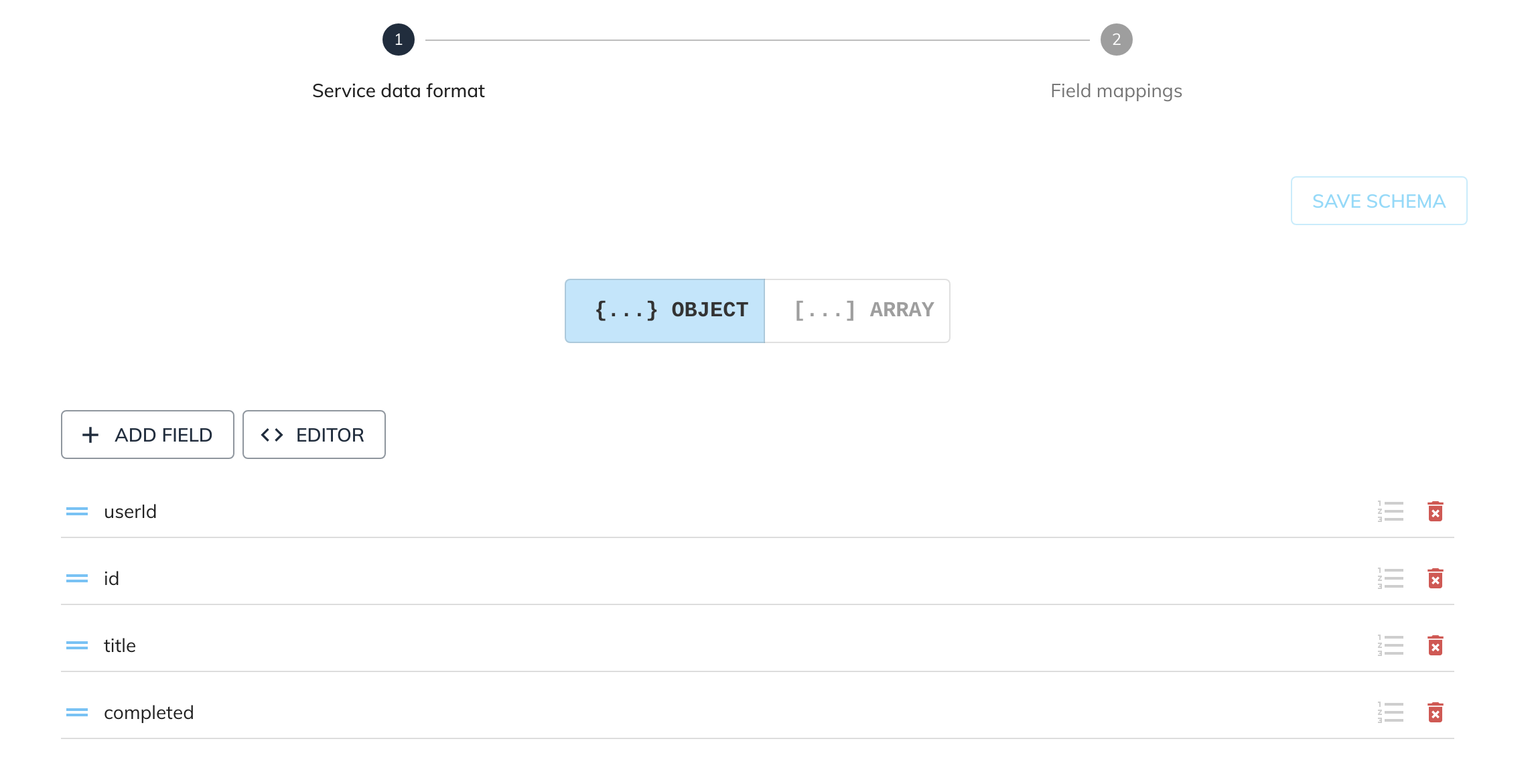 Mapper Service Schema
