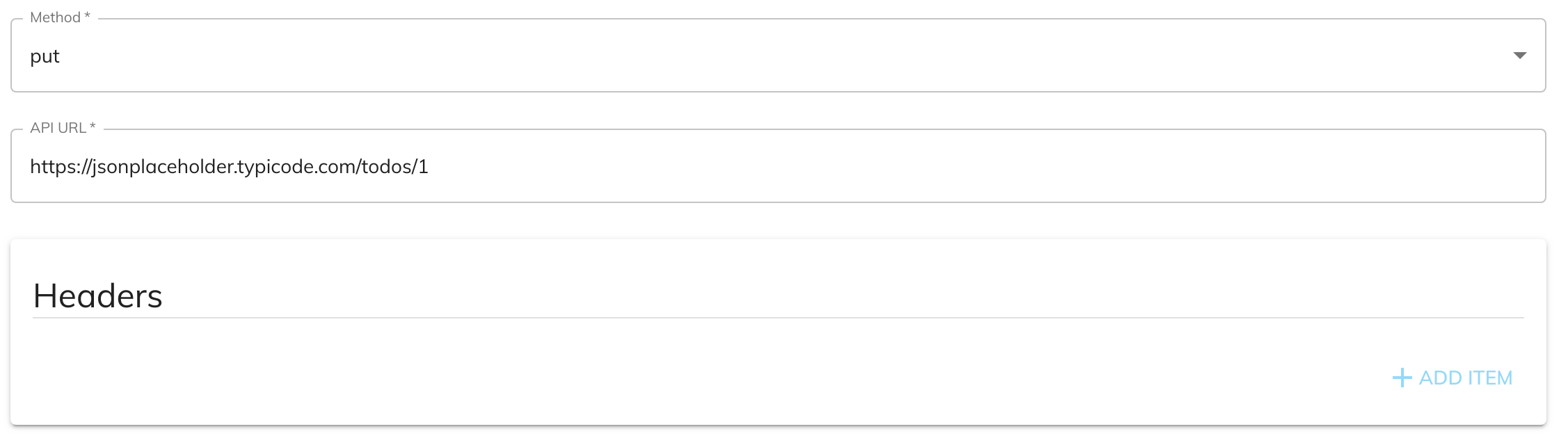 Rest Service PUT Configuration