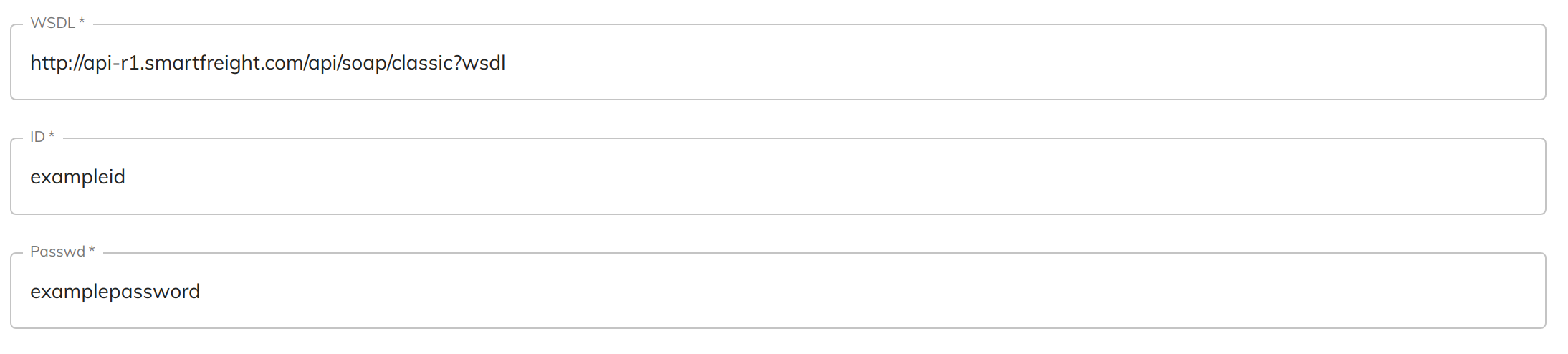 SmartFreight Authorization Configuration SmartFreight Authorization Configuration