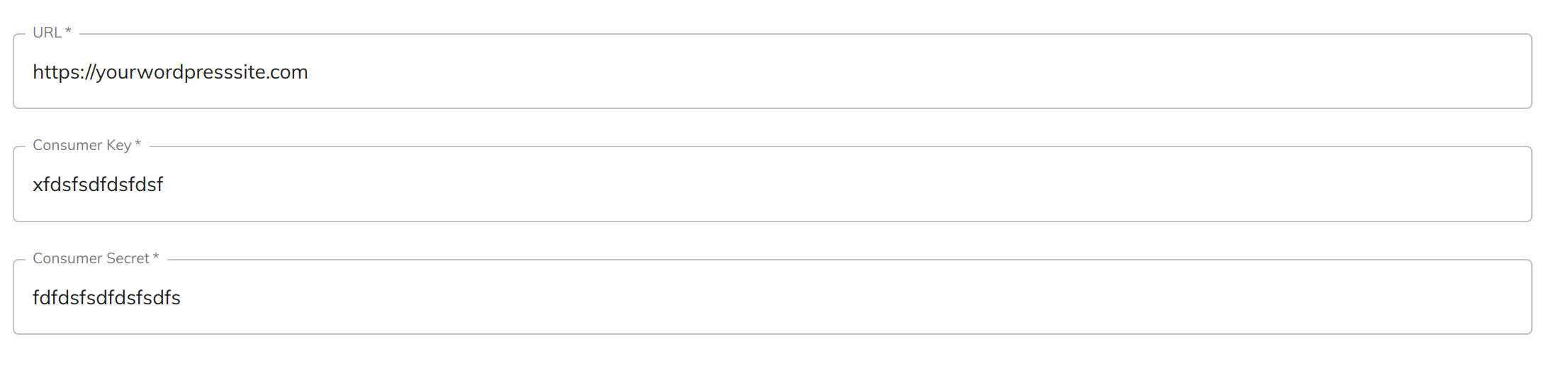 WooCommerce Authorization Configuration